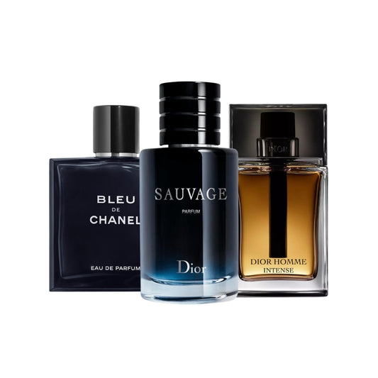 3 Parfums – Sauvage Dior, Bleu de Chanel & Dior Homme Intense (PAYEZ 1 OBTENEZ 3)